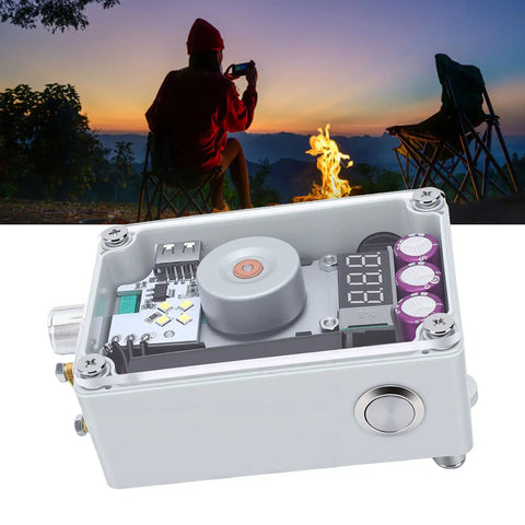5 In 1 Hand Crank Generator With USB Charging, High Brightness LED Light, Built In Ignition Tool, And Red LCD Display, Compact Portable Power Station for camping view