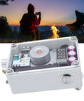 Sturdy Hand Crank Generator And Emergency Usb Charger With Blazing Bright Led Light And Solid Fire Starter, compact design with USB ports.
