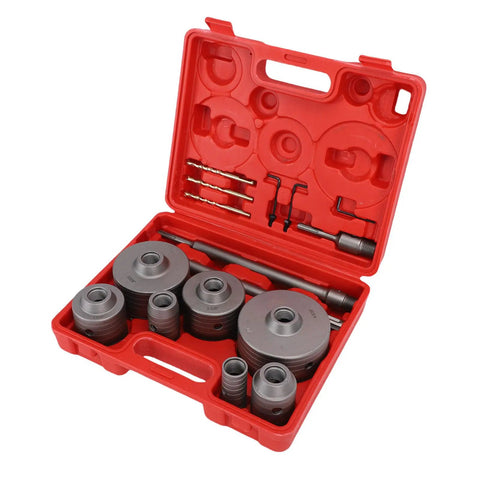 Super Cool 22 Piece Concrete Hole Saw Kit With Tungsten Steel Masonry Drill Bits And Multiple SDS Rods Plus Dust Bags For Stone Brick Cement Walls And DIY Rock Star Home Renovation Projects That Are Totally Awesome. 22-piece kit in red case