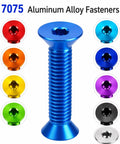 Get These Rad Colored Alumina Countersunk Head Screws In Hex Shape For Your Model Build Featuring M3 M4 M5 M6 Sizes To Fix Hardware Fast Without Hassle Or Matchup Issues. Blue anodized aluminum hex screw with colorful options.