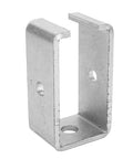 Heavy Duty Trolley Track Hanger Bracket For Sliding Doors And Wardrobes, stainless steel support, close-up front view