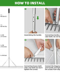 Installation guide for Heavy Duty Aluminum Landscape Garden Rake With 36 Inch Head And 69 Inch Handle For Leaves, Weeding, Soil Loosening, Lawn Care And Yard Work Landscaping Tools.