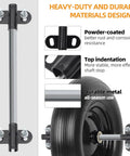 Beefed Up Heavy Duty Wheelbarrow Axle Bracket Set Includes Ten Inch Axle Shaft Five Eighth Inch Hole Two Brackets Nylon Spacers