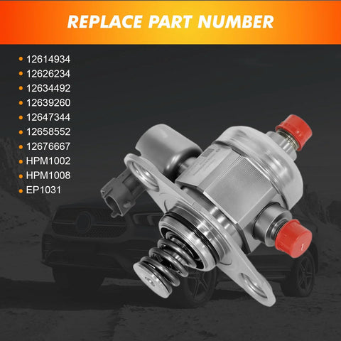 Chevy Camaro V6 High Pressure Fuel Pump Replacement Fits 2010 2011 Camaro Traverse 2009 2017 shown with part numbers and fittings