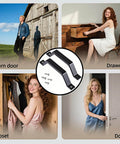 6.1 Inch Matte Black Sliding Barn Door Handle Pull 2 Pack Heavy Duty Zinc Alloy for Cabinet Drawer Dresser Closet