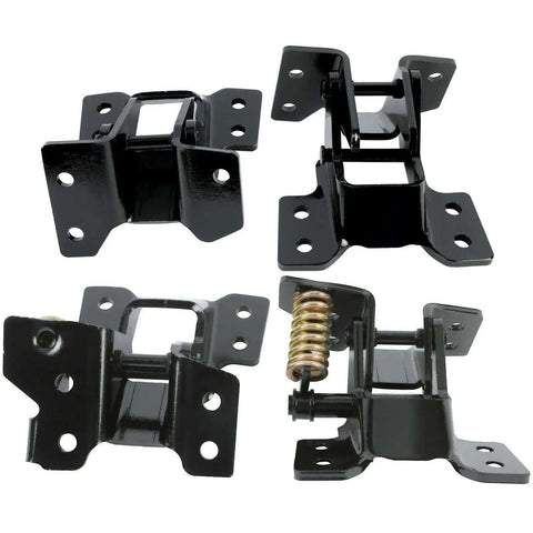 4 Piece Door Hinge Kit For Left Driver And Right Passenger Upper And Lower Steel Black Electrophoresis Finish Vehicle Door Hinge Replacement Set Durable Auto Hardware For A Solid Fit