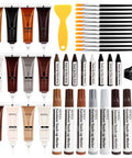 Comprehensive Wood Furniture Repair Kit With Slick Touch Up Markers And Premium Wax Sticks For Easy No Sweat Scratch Crack Fix On Laminate Floors Tables And Headboards 42 Piece Restoration Set includes various markers and tools.