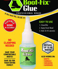 No-Fuss Shoe Glue For Boots And Shoes - Professional Grade Repair Adhesive With Instant Bond, Clear Drying, Flexible And Durable, 20g tube packaging