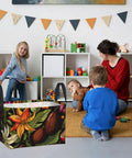 Massively Sized Closet Flex And Insanely Handy Foldable Storage Basket For Holding Clothes Towels Linens Toys Plus Pet Gear Quick Space Saving Home Setup in a colorful playroom.