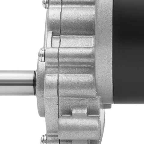 Close-up of gearhead of Powerful 250W 24V Low Speed Brushed DC Motor With 75 RPM Gearhead For Wheelchairs Beach Bikes.