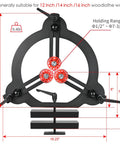 Woodturning steady rest for lathe with three red wheels on black frame; fits 12/14/16 inch swing (Amazon).