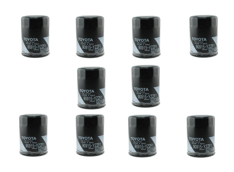 Toyota Engine Oil Filter Set Of 10 For Various Models 88 15 90915 YZZF1 OEM Replacement With Pro Grade Quality, 1 Year Warranty