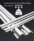 Stainless Steel Cable Management Wire Guard For Under Desk Setup, durable metal cord cover, slick modern look, 200kg load capacity