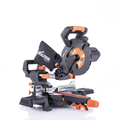 Sliding Miter Saw For Multi Material Cutting With Included Blade Cuts Wood Metal Plastic And More 50 Degree Miter 45 Degree Bevel 210 mm Slide 7-1/4 Inch Capacity Sparks Free Performance 3 Year Warranty