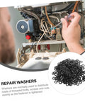 Go-To Wave Washer Gasket Kit 500 Pcs Assortment For Automotive Home And Shop Use Elastic Spring Washers That Prevent Loosening Buffer Tight Loads And Absorb Vibration For Everyday Projects, black washers