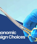Dean Scissors 7 Inch Double Curved Gold Plated Surgical Dental ENT Pro Grade With Tungsten Carbide Inserts