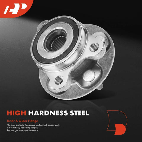 Close-up of Two Front Wheel Bearing And Hub Assembly Kit For Toyota Corolla 2019 To 2024 And Prius 2016 To 2022 Replacement
