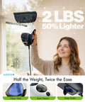 Handheld Steam Cleaner Instant Heat Up 3 Seconds For Homes, user cleaning window with lightweight 2 lbs device.