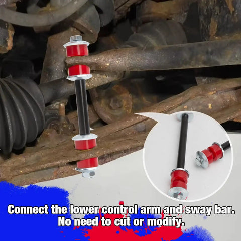 Heavy Duty Front Sway Bar End Links Set For Chevy GMC Trucks Replaces OE K700538 K70043 2 Piece on front suspension