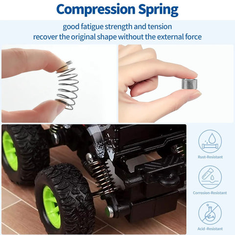 Waltool 115-piece stainless steel torsion and compression spring assortment kit, 21 sizes, for shop and home repairs