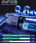 Level 2 EV Charger 40 Amp With Adjustable Current And Delay, 240V 9.6kW Portable Home Charging Station, 9.6kW display