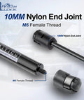 Heavy Duty Rear Hatch Strut Easy Bolt Right On Replace For 07 08 09 10 11 12 Hyundai Santa Fe Liftgate Tailgate Gas Shock Support No Hassle Swap close-up of 10MM nylon end joint with M6 female thread.