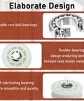 Beefed Up Five Wheel Dryer Repair Kit 4392067 With WPW10314173 Drum Roller Belt And Idler Pulley bearing design