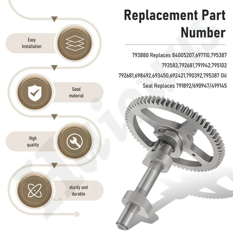 Camshaft Kit With Gaskets And Oil Seal For Lawn Tractors And Riding Mowers Replaces 84005207 793880 697110 795387 with gear camshaft