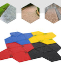 Set Of Four Concrete Stamp Mats 23.23x23.23x0.55in Lightweight PU Texturing Skins in various colors for anti slip decorative patterns