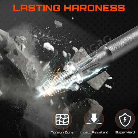 10 Piece 5 Point Security Torx Bit Set With Tamper Proof Star Driver Head showing tough magnetic S2 alloy steel in action.