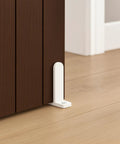 Four Pack Closet Door Floor Guides For Universal Sliding Doors, Bottom Mounted Floor Guides Fit One And Three Eighths Inch Doors, White ABS Construction, Includes Screws, Keeps Panels Centered And Gliding Smoothly For Quiet Operation