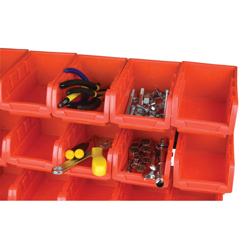 Heavy Duty 15 Bin 3 Tier Table Top Storage Organizer Rack With Wall Mount Brackets Removable Bins Powder Coated Steel
