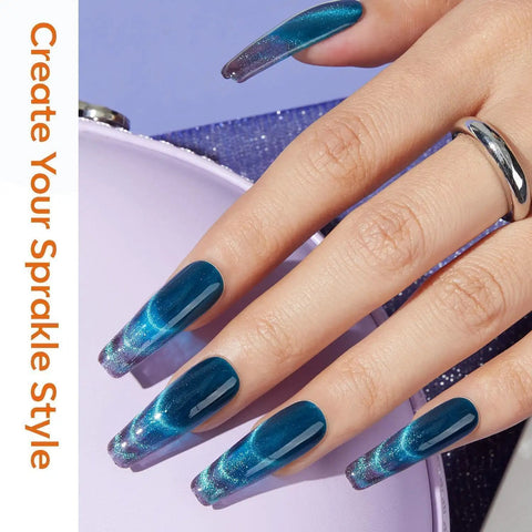 Cat Eye Nail Magnet Set 15Pcs Magnetic Nail Art Tools Kit With Circle, Square And Round Magnets To Create Dramatic Cat Eye Effects In Gel Polish For Dope At Home Or In The Salon