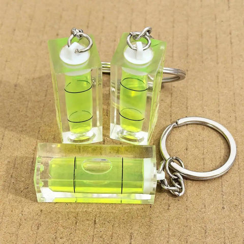 Slick 3 Pack Mini Keychain Spirit Bubble Level Set, Handy Dandy Pocket Measuring Tool, Compact Acrylic Layout Gauge For Quick And Precise Surface Alignments Everywhere