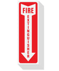 12 Pack Fire Extinguisher Arrow Down Decals 4x12 Inches Self Adhesive Weatherproof Vinyl High Visibility Safety Stickers