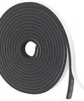 Heavy Duty Neoprene Foam Insulation Tape Self Adhesive Weather Stripping For Doors And Windows Game Changer Sound Proof Draft Blocker 1/2 X 1/2 X 13 Ft roll with black foam.