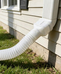 Extendable 16.5Ft Gutter Downspout Extension Pipe for 2x3 and 3x4 Downspouts, flexible drainage tube from 3.6Ft to 16.5Ft, white finish