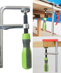 Heavy Duty Guide Rail Clamps With Handle For Woodworking Track Saw Tables And Rails Screw Action Arm multiple angle views