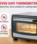 Two Pack Analog Oven Thermometer For Gas Ovens 50 To 300C And 100 To 600F inside oven with baked pastries