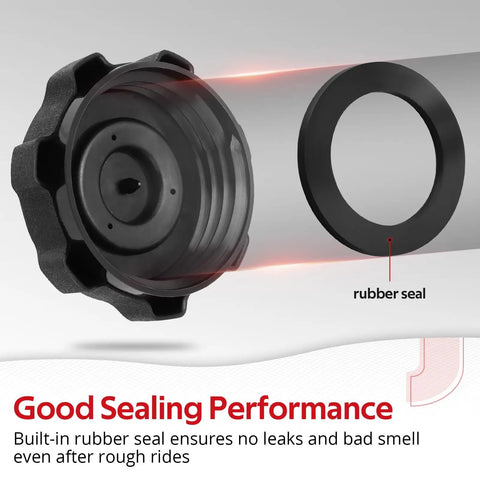 Rugged Nylon Gas Cap For Gas Golf Carts Built With A Solid Rubber Seal To Slam Down On Leaks And Squash Bad Odors Matches Ezgo Txt And Club Car Ds Models Like A Custom Fit, showcasing the internal rubber sealing performance.