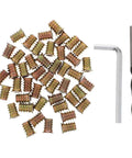 Must Have 4-20x15mm Threaded Inserts For Wood Furniture Assembly Kit, brass inserts with hex key and drill bit