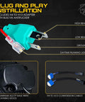 Plug and play installation for 7 Inch LED Round Headlights For Jeep Wrangler JK JKU TJ LJ CJ Hummer H1 H2 with wiring diagram.