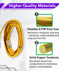 Heavy Duty 50ft Extension Cord For Backpack Vacuums Go-To ProTeam Compatible Replacement 101678 with SJTW casing
