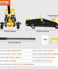 Low Profile 2 Ton Floor Jack For Cars Heavy Duty Iron Hydraulic Car Jack With Quick Lift Pump 4.9 To 13.2 Inch Lift Range