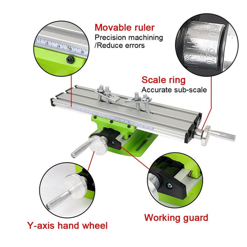 Pro Grade Multifunction Adjustable X Y Axis Milling Machine Worktable Vise Fixture With Cross Slide For Precision Drilling And Grinding