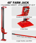 48 Inch Utility High Lift Farm Jack With Base Mate And Off Road Base Stand showing different features