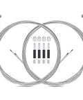 Premium 4-Piece Bike Brake Cable Set, Universal Standard Front and Rear Cables, 2m Length, includes accessories