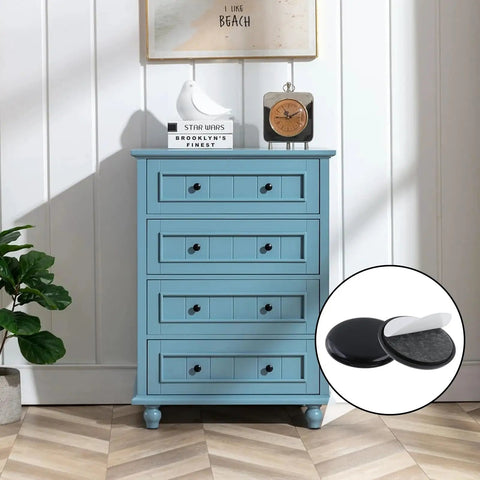 Heavy Duty Self Stick Furniture Sliders Round Two Inch Pads For Hardwood Floors No Sweat Setup Moves Large Couches And Tables With Ease Glides Like Butter Today beside blue dresser.