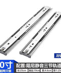 Wide 10 Inch Drawer Slides With Hydraulic Damping Three Section Steel Ball Bearing Rails For Wardrobe Cabinets White Finish Pack Of 2 Smooth Quiet Glide For Heavy Duty Drawers And Racks