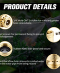 Brass Vacuum Breaker Set 2 Pack Three Quarter Inch GHT Anti Siphon Bib Valve For Outdoor Faucet RV Hose Connection Backflow Preventer With Thread Seal Tape And Extra Washers Easy Install No Leak product details